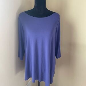Eileen Fisher Purple Scoop Neck Tunic